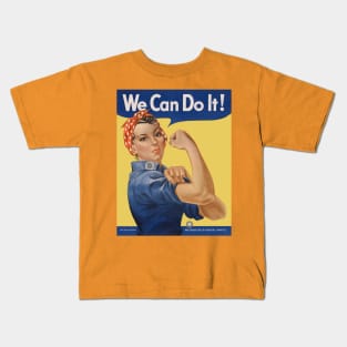 Rosie the Riveter, We Can Do It! World War II Poster Art Kids T-Shirt